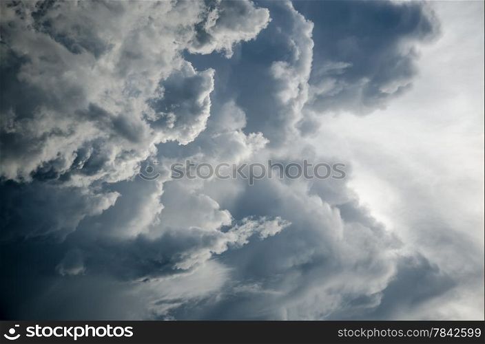 dark cloud and storm in the sky