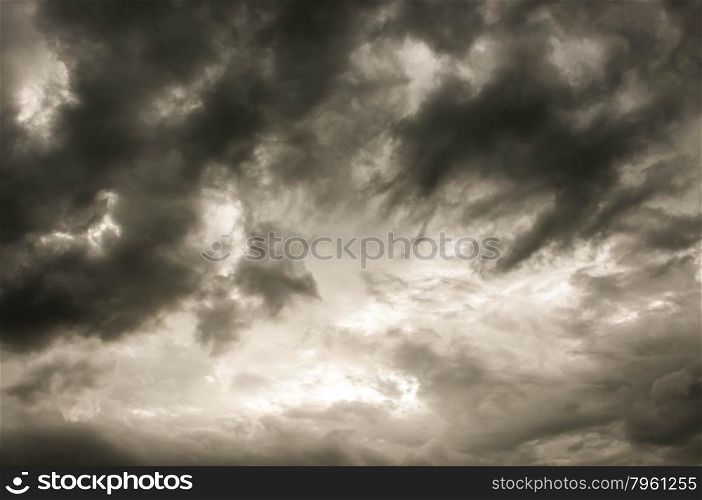dark clouds sky