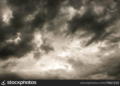 dark clouds sky