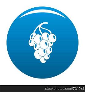 Dark grape icon. Simple illustration of grape grape vector icon for any design blue. Dark grape icon vector blue