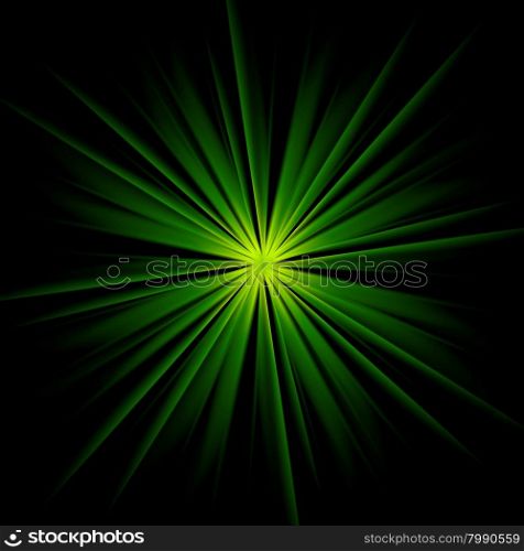 Dark green beams abstract background