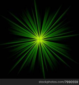Dark green beams abstract background