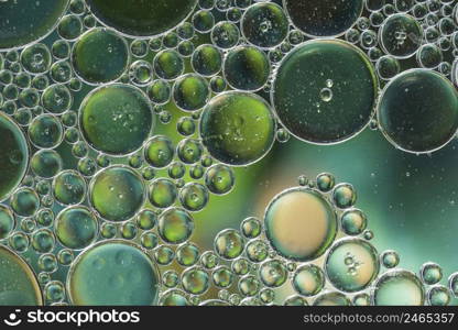 dark green different abstract bubbles texture