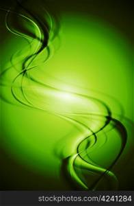 Dark green wavy background. Vector illustration eps 10
