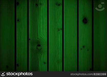 Dark green wooden background, abstract wood texture. Irish color. Generative AI