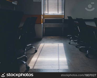 Dark mysterious meeting room, Thriller or Horror Concept.