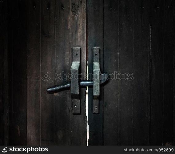 Dark old wood door background