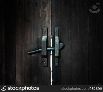 Dark old wood door background