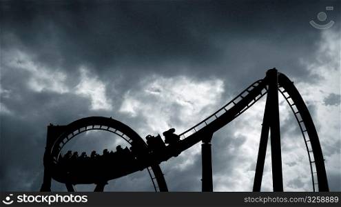 Dark thrilling ominous roller-coaster.
