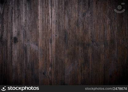 Dark vintage wooden table texture background top view