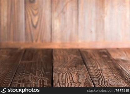 Dark wood panels corner background with copy space for text. Wooden corner background