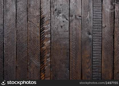 Dark wooden planks table texture flat lay top view highly detailed