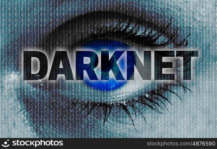 darknet eye looks at viewer concept background. darknet eye looks at viewer concept background.