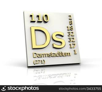 Darmstadtium Periodic Table of Elements - 3d made