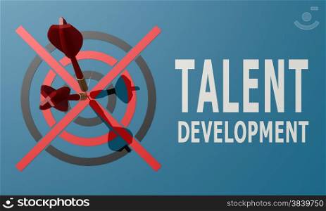 Dart board blue talent development