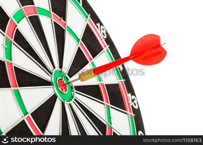 dart board with dart isolated on white background