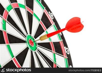 dart board with dart isolated on white background