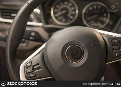 dashboard and steering wheel