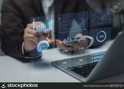 Dashboard insight Data Management System Analysis Key Performance Indicators.Business report marketing, financial organization strategy.