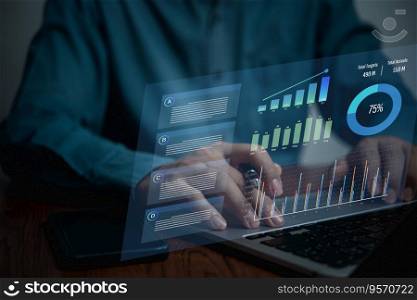 Dashboard insight Data Management System Analysis Key Performance Indicators.Business report marketing, financial organization strategy.