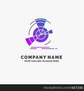 Data, diagram, performance, point, reference Purple Business Logo Template. Place for Tagline.. Vector EPS10 Abstract Template background
