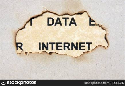 Data internet on paper hole