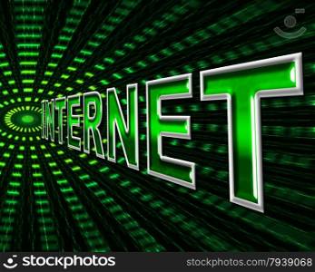 Data Internet Representing World Wide Web And Websites