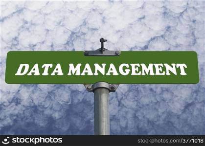 Data management road sign