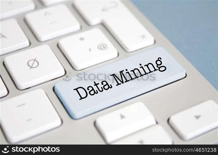 Data Mining written on a keyboard