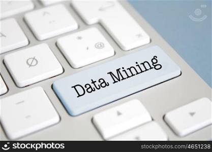 Data Mining written on a keyboard