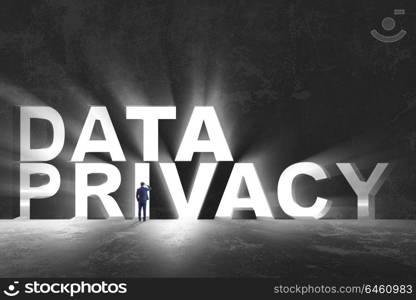 Data privacy concept in modern IT technology