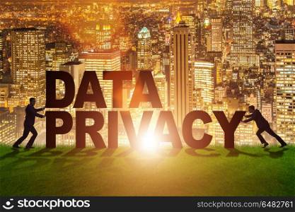 Data privacy concept in modern IT technology