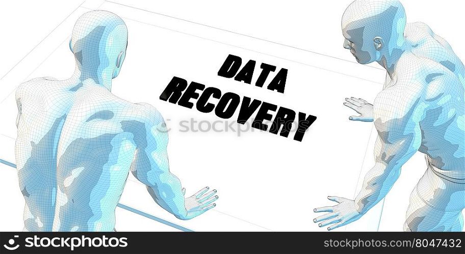 Data Recovery Discussion and Business Meeting Concept Art. Data Recovery