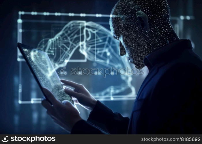 Data science Business and Artificial Intelligence AI Digital Technology Software engineer working created with generative AI technology