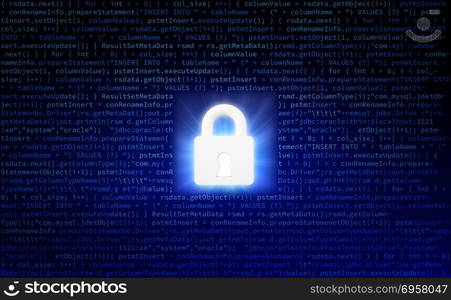 Data security and computer server network safety with a protecti. Data security and computer server network safety with a protection symbol of a lock with a keyhole. Data security and computer server network safety with a protection symbol of a lock with a keyhole