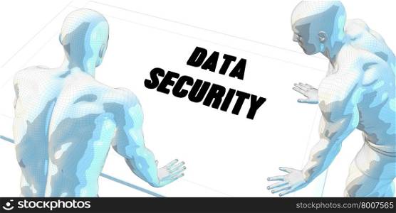 Data Security Discussion and Business Meeting Concept Art. Data Security