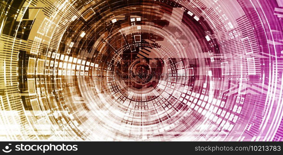 Data Visualization Presentation Abstract as a Concept. Data Visualization