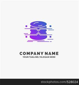 database, data, architecture, infographics, monitoring Purple Business Logo Template. Place for Tagline.. Vector EPS10 Abstract Template background