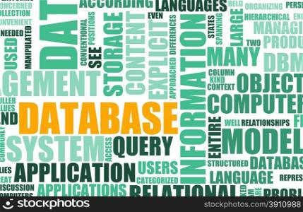 Database Technology Server as a Art Background. Database