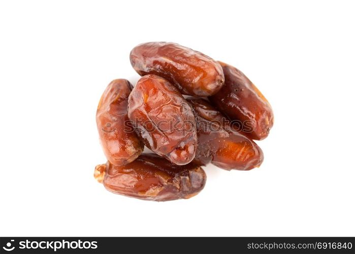 date palm dried fruit isolated on white background