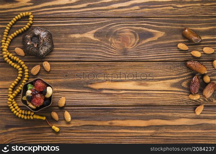 dates fruit with nuts beads