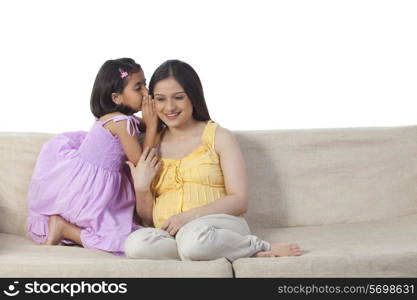 Daughter confiding in mother