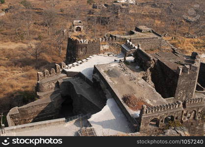 Daulatabad fort, building structure and cave area, in Aurangabad district, Maharashtra. Daulatabad fort, building structure and cave area, Aurangabad, Maharashtra