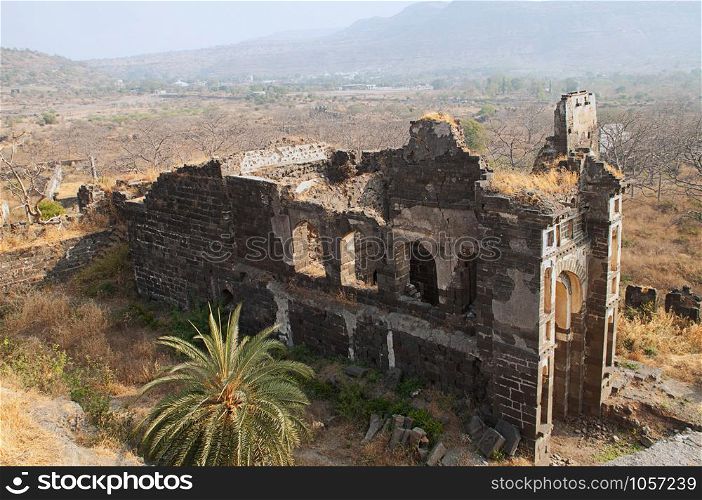 Daulatabad fort, building structure and ruins, in Aurangabad district, Maharashtra. Daulatabad fort, building structure and ruins, Aurangabad, Maharashtra