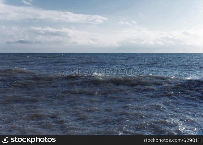 Day landscape with the sea and the sky