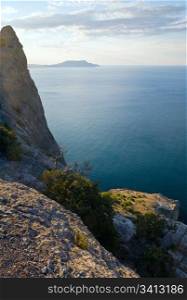 Daybreak above the rocks of Novyj Svit reserve (Crimea, Ukraine).