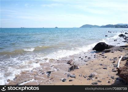 Daytime seaside view in Thailand,Chong Samaesarn is a popular tourist destination.