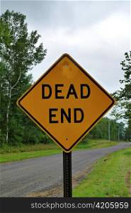 Dead end warning sign.