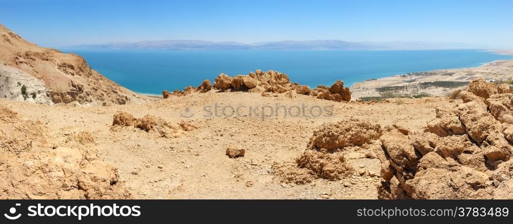 Dead Sea Panorama of 7 shots, from a height of 400 meters