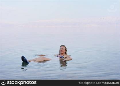Dead Sea. The coast of the Dead Sea near Ein Gedi nature reserve in Israel